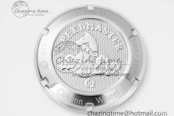 1222 UrbanChic Speedmaster Racing Master SS HKF Best Edition Blue Black Dial on SS Bracelet A 7808